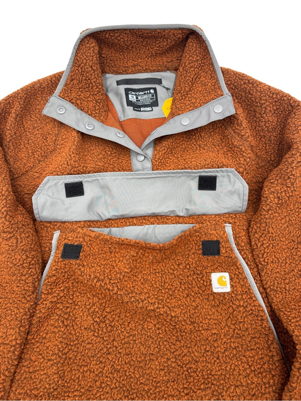 Carhartt Women’s Relaxed Fit Fleece Pullover with Gray Trim Size 1X (16W-18W) - Picture 6 of 16